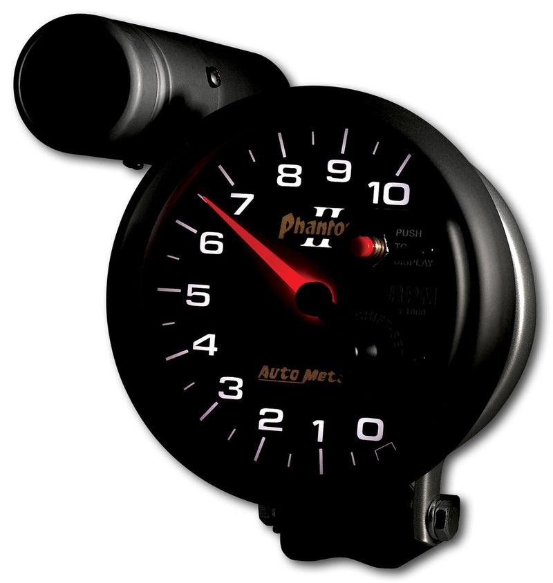 Auto Meter Phantom II 5" 10000 RPM Shift-Lite Tachometer 7599