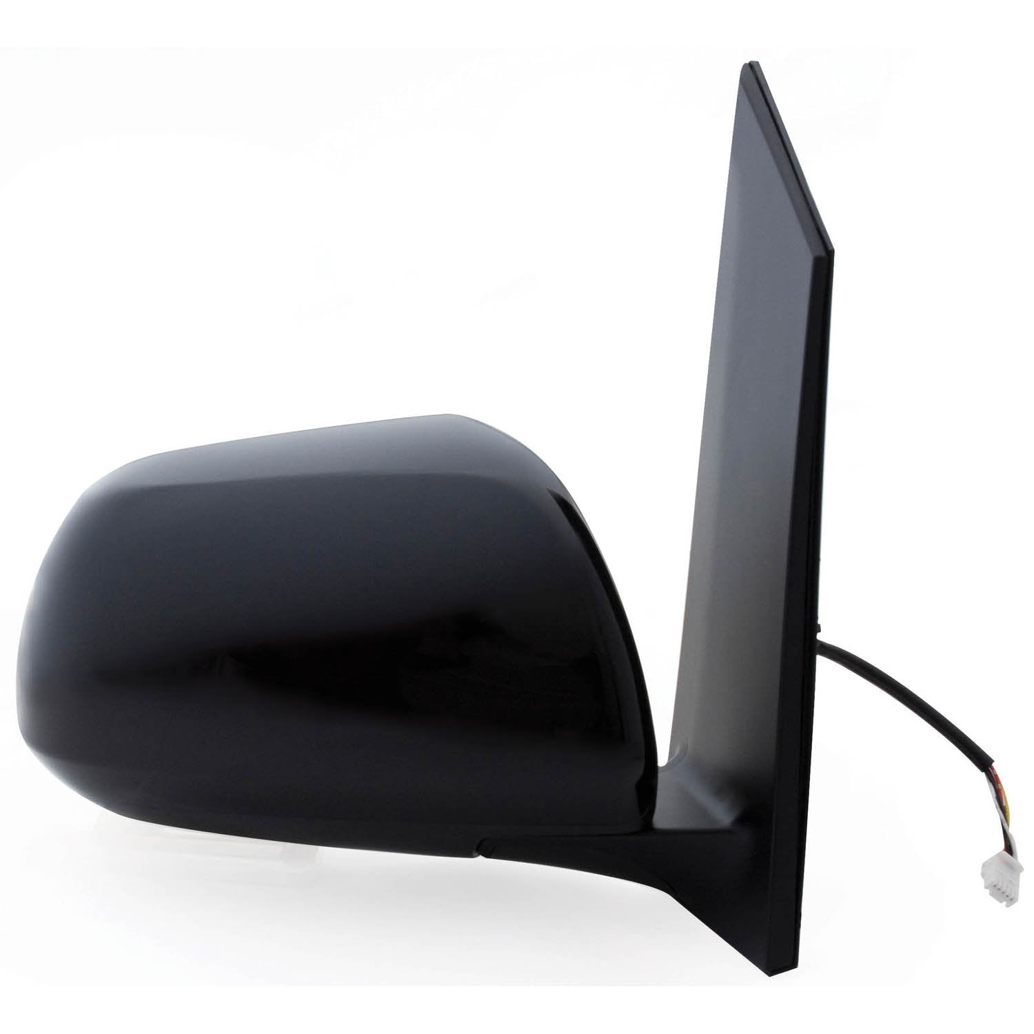 Mirror Passenger Side for Toyota Sienna, w/o Memory, Black, PTM Cover, Foldaway, Heated Power