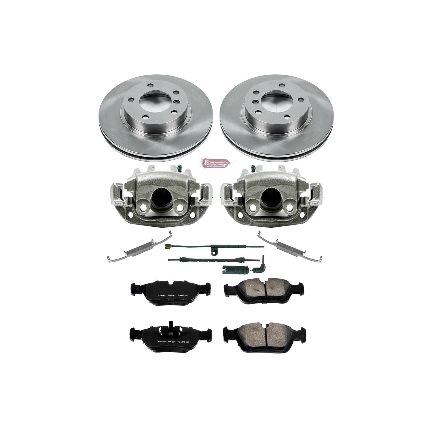 Power Stop KCOE497 1-Click OE Replacement Brake Kit with Calipers For BMW 323Ci 2000, BMW 323i 1999-2000 [Model Specific]