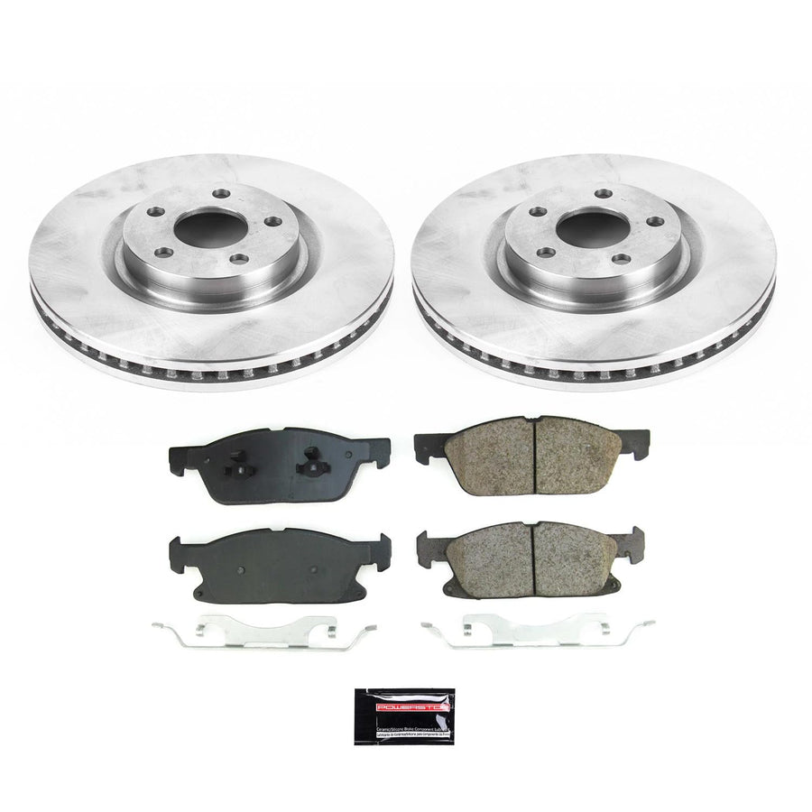 Power Stop KOE8961 Front Stock Replacement Brake Pad and Rotor Kit Autospecialty For Lincoln Continental 2017-2020 [Model Specific]