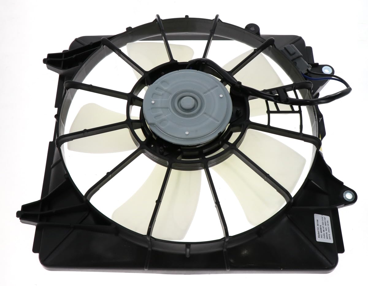Cooling Fan Assembly TYC 600970 Compatible with 2006-2011 Honda Civic,Black