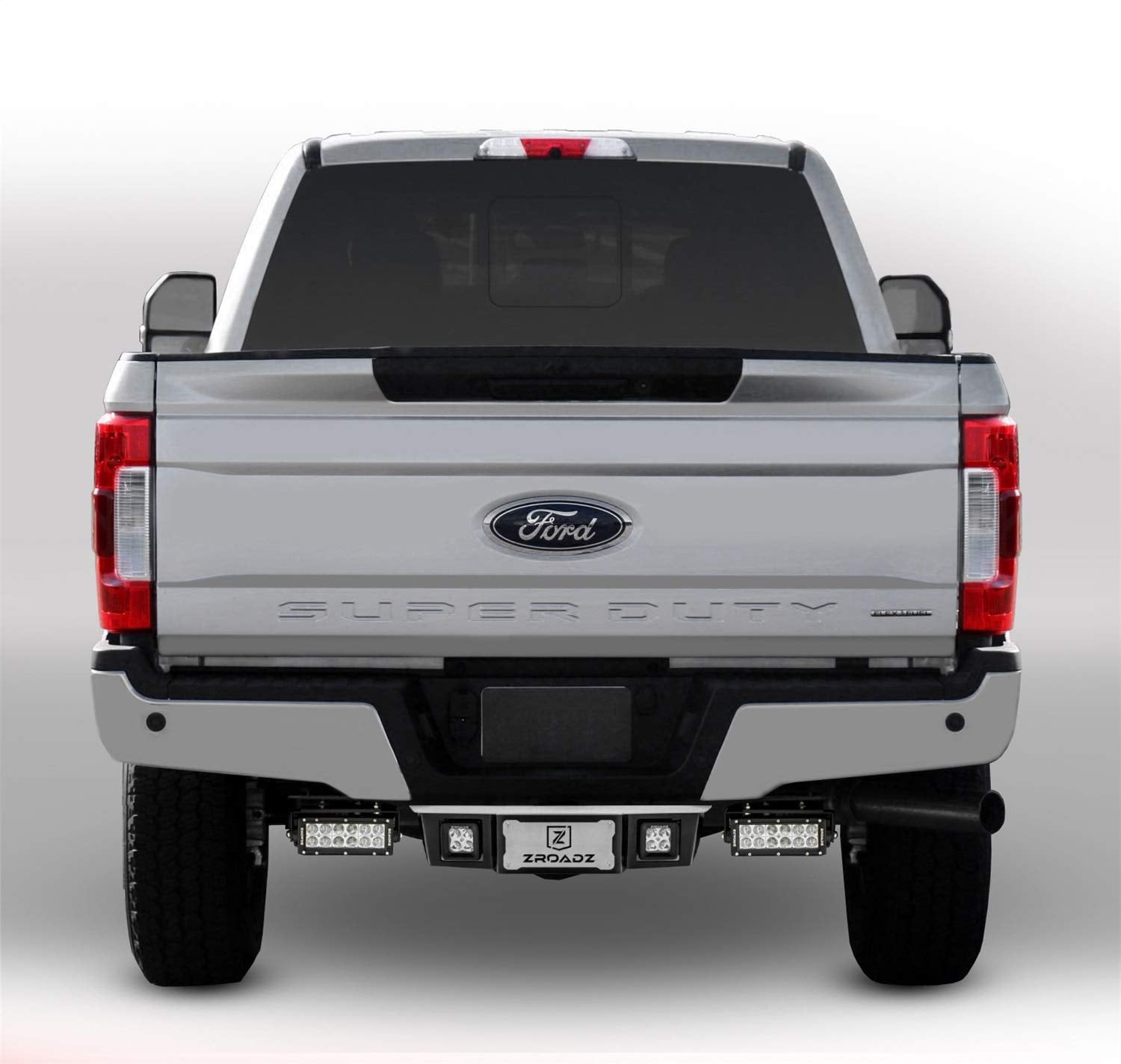 ZROADZ Universal 2.5" Hitch Step Kit LED - Black Mild Steel Bolt-On, No Drilling - Includes (2) 3 Inch LED Pod Lights and Universal Wiring Harness - PN#Z390011-KIT