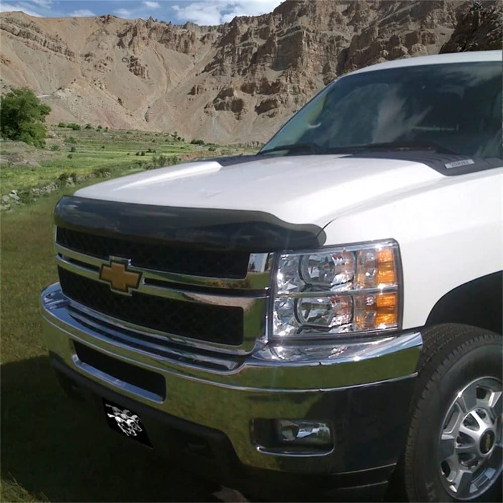 Vigilante Hood Protector | Stampede - High Profile / Smoke | Fits 2011-2014 Chevrolet Silverado 2500 / 3500 HD | 2048-2