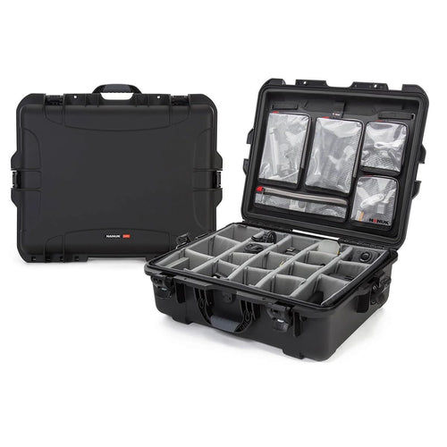 Waterproof Nanuk 945 Hard Case with Lid Organizer and Padded Divider - Black