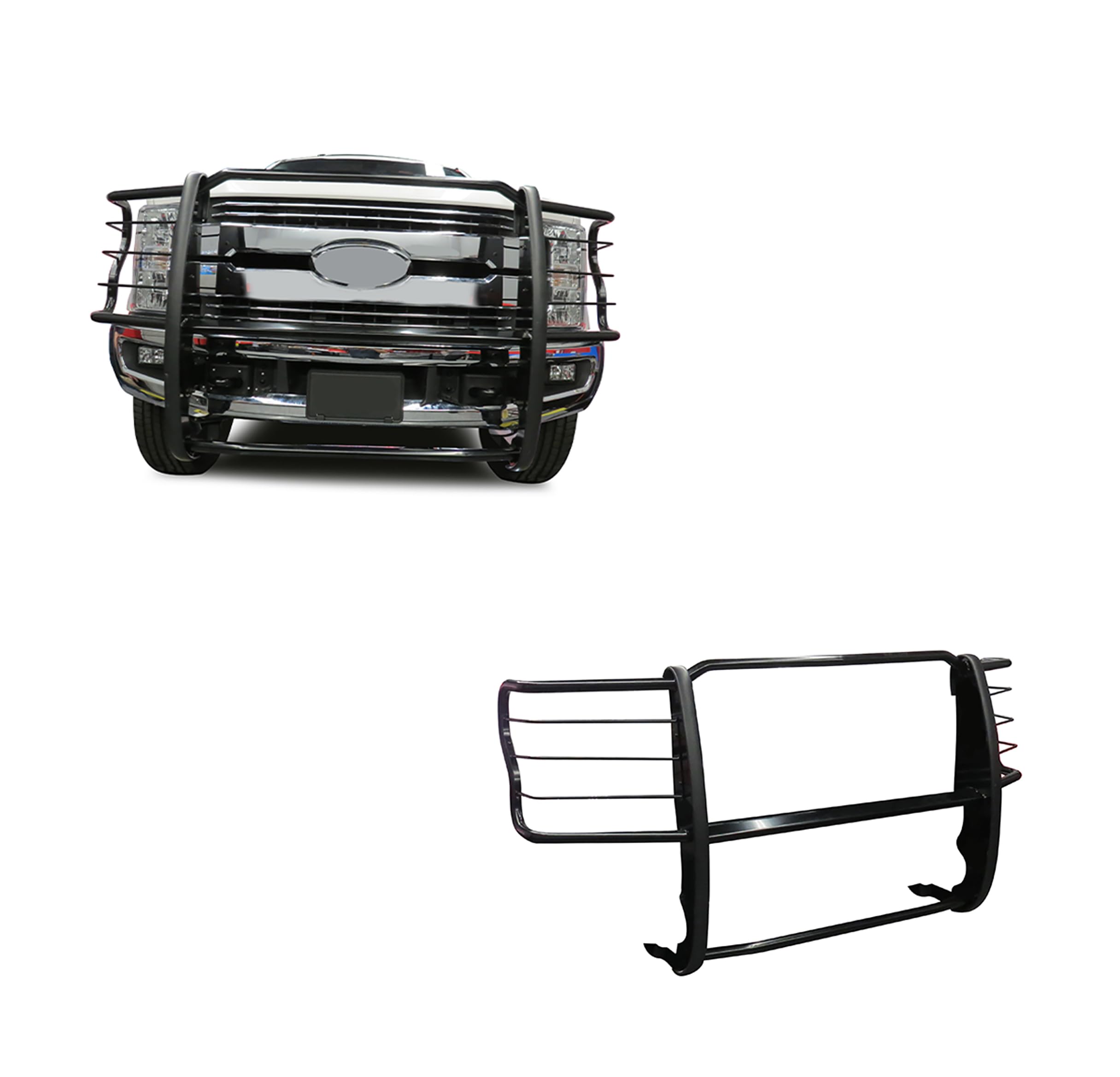 Bumper Guard Black Horse Grille brush Modular Black Compatible with 2017-2023 Ford F-250/F-350/F-450/F-550 Super Duty-17FB28MA