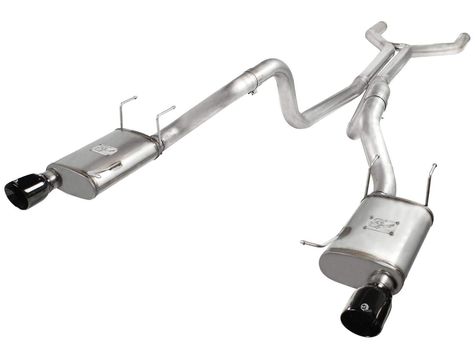 3" aFe (49-43049-B) Cat-Back Exhaust System with Black Tip for Ford Mustang GT Stainless Steel