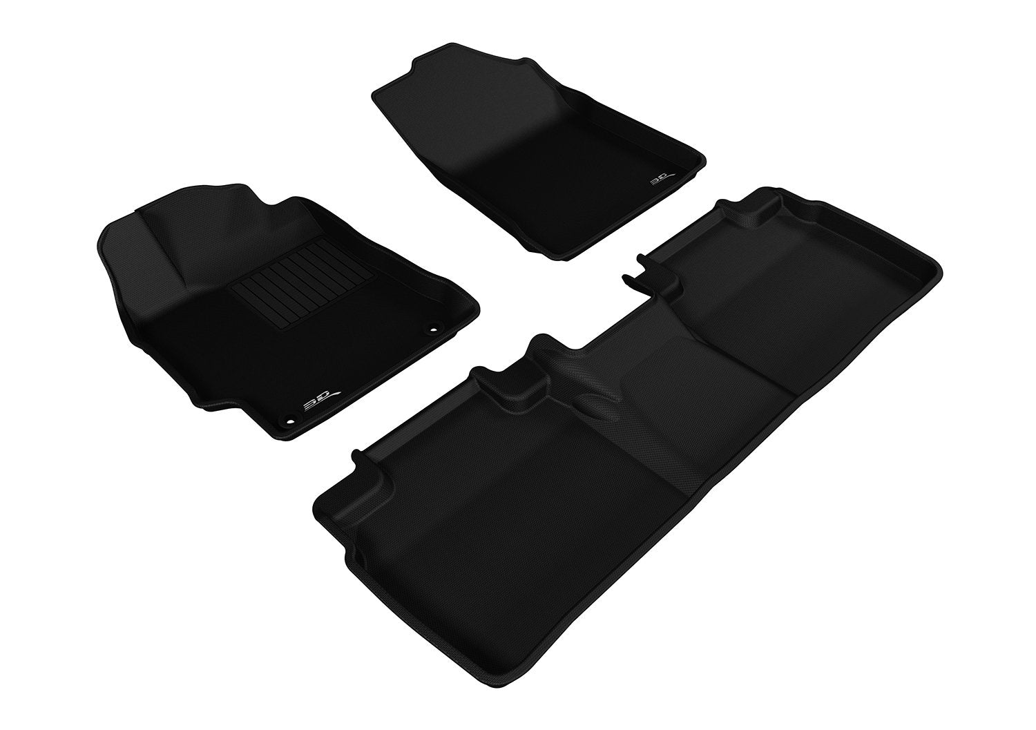 KAGU Floor Mat (BLACK) 3D MAXpider Custom Fit Compatible with TOYOTA CAMRY/CAMRY HYBRID 2015-2017 - Full Set