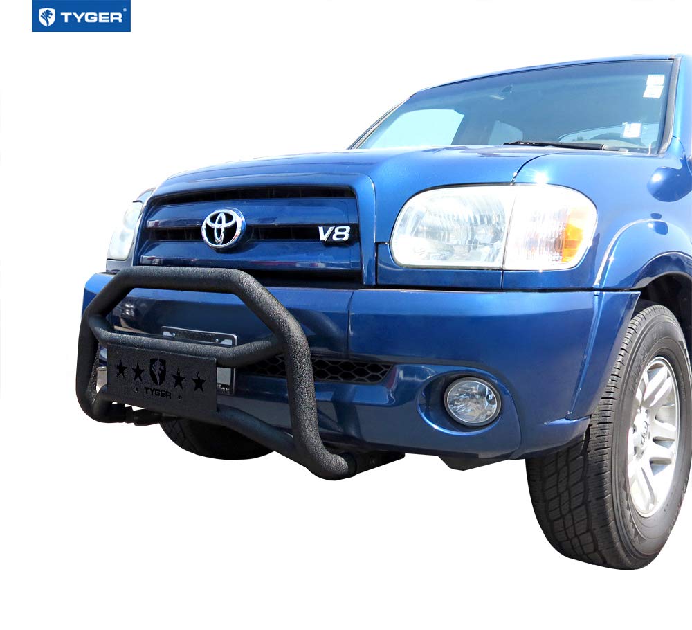 Tyger Auto TG-GD6T60448 Bumper Guard Front Compatible with 2001-2007 Toyota Sequoia / 1999-2006 Toyota Tundra | Textured Black | Light Mount | Bull Bar