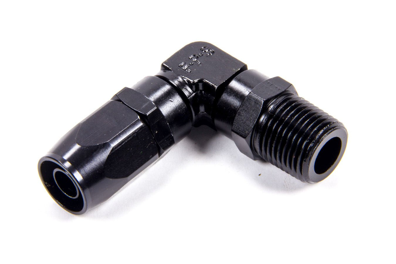 Fragola 199088-BL Performance Systems #8 X 90 Hose End X 1/2 Mpt Black