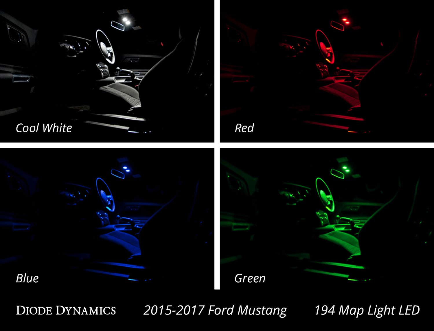 Mustang Diode Dynamics - Interior Light Kit 15-17 Mustang Stage 1 Cool White