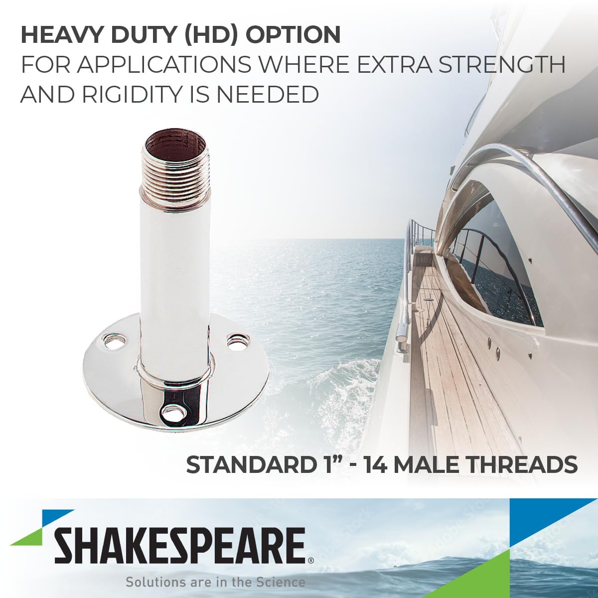 Marine Shakespeare 4365 Straight Mount, Beige, 4 inch