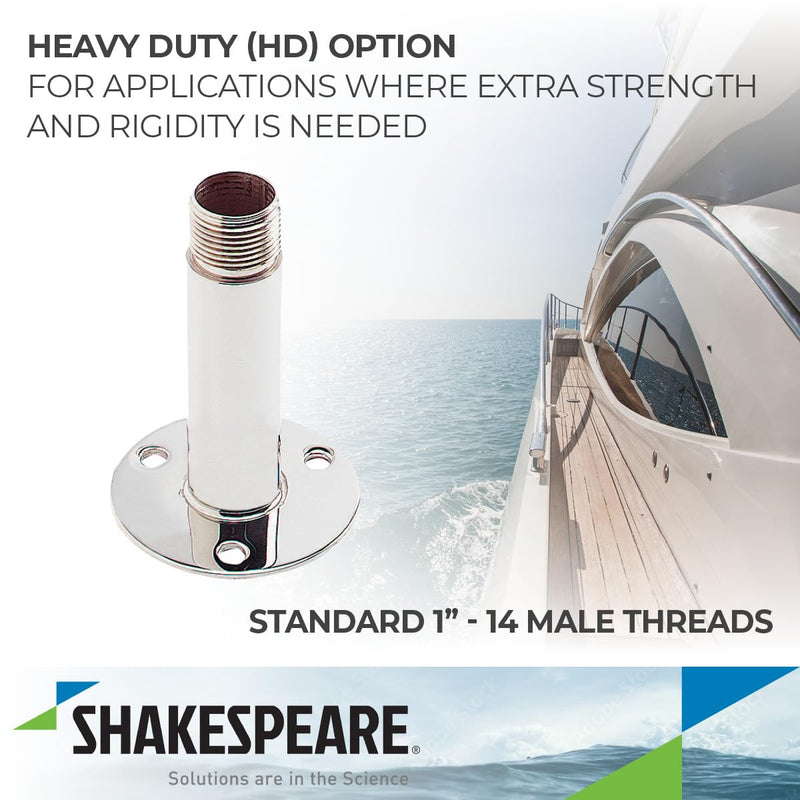 Marine Shakespeare 4365 Straight Mount, Beige, 4 inch