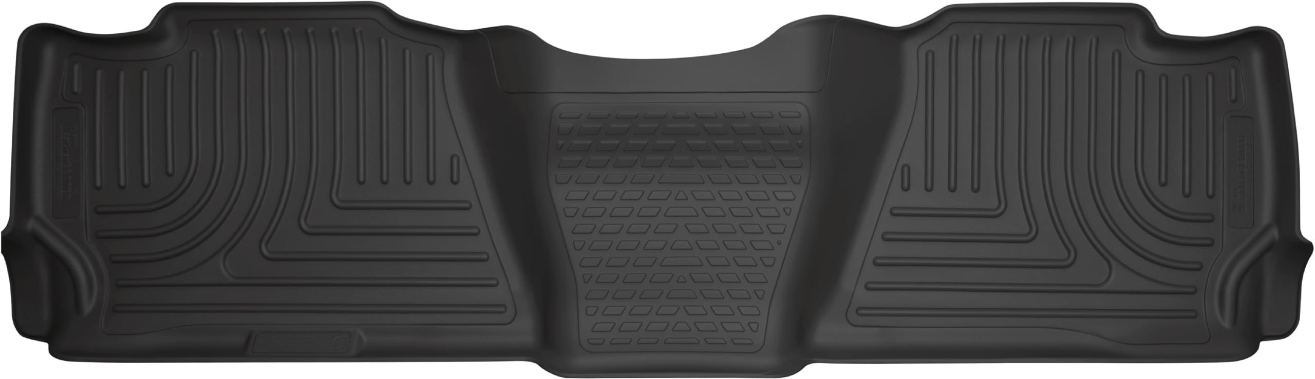 Weatherbeater Husky Liners Floor Mats | Fits 2007-2014 Cadillac Escalade; 2007-2014 Chevrolet Tahoe; 2007-2014 GMC Yukon | 2nd Row, 1-pc Black - 19571