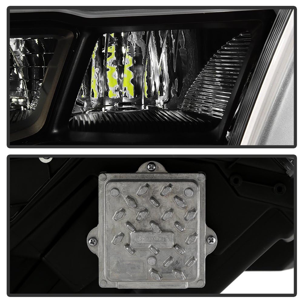 Dodge Ram 1500 Spyder (POE) 19-22 Black Bezel Full LED w/DRL Headlight - OE Right