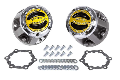 Premium WARN 34581 Manual Locking Hub with Zinc Aluminum Alloy Dial, Dual Seals and 26 Splines, Chrome, 1 Pair