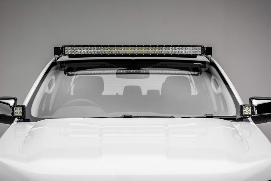 ZROADZ LED Kit Ditch Hood Hinge - Compatible w/ 2015-2018 Ford Ranger T6 - Incl. (2) 3 Inch LED Pod Lights - Mild Steel Gloss Black Finish - Bolt-On Easy Installation - PN #Z365761-KIT2