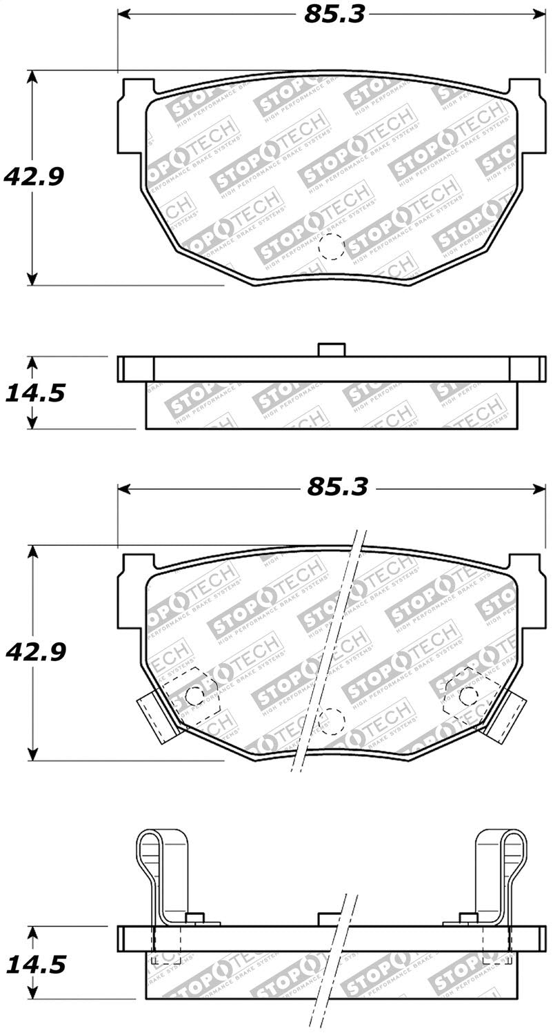 Brake Pads StopTech 305.02720 Street Select with Hardware