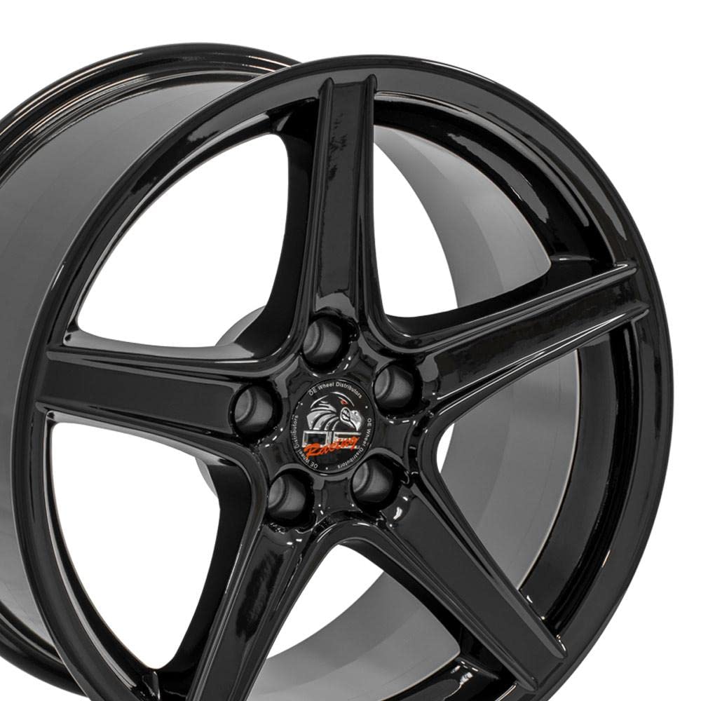 18 Inch OE Wheels FR06B Rim Fits Mustang FR500 Style 5x114.3 18x9 Gloss Black - Hollander 3810 (1)