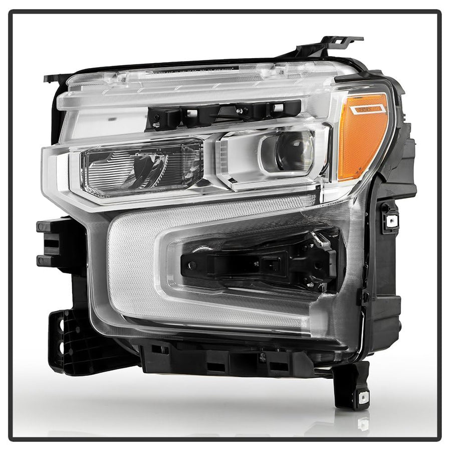 Chevy Silverado 22-24 1500 (LT RST W/O Rally Edition) Spyder (POE) LED Reflector with LED Signature DRL and Amber Tracer Animation Headlight - OE Left