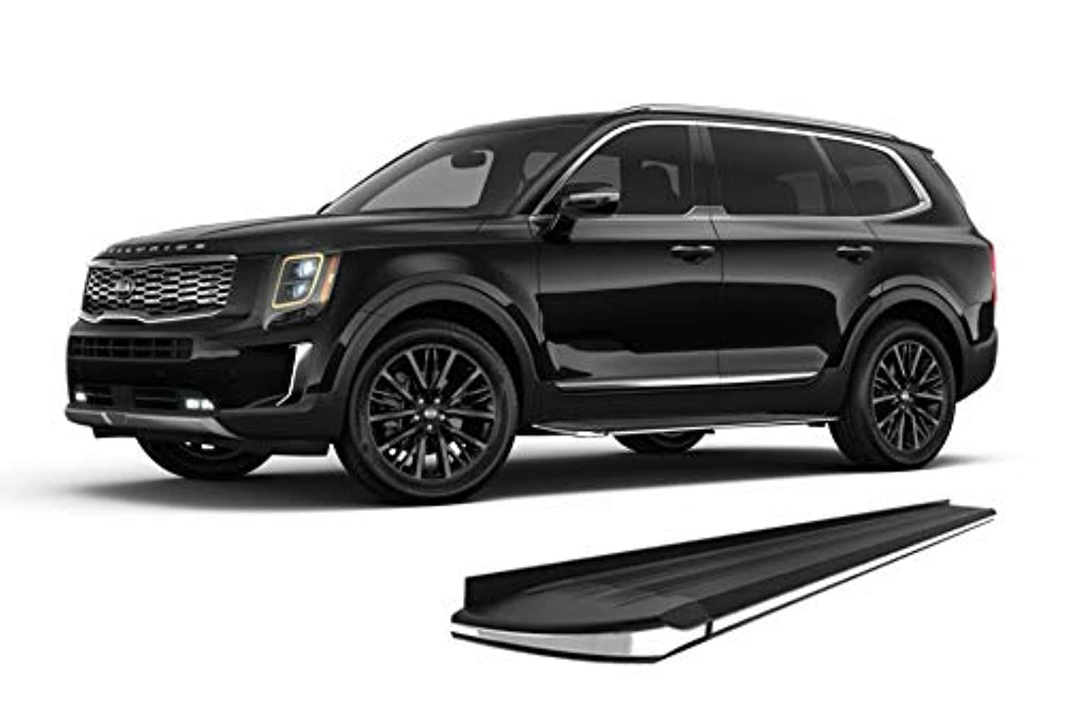 Exceed Black Horse Running Boards Compatible with 2020-2024 Kia Telluride|2020-2024 Hyundai Pallisade-EX-K376