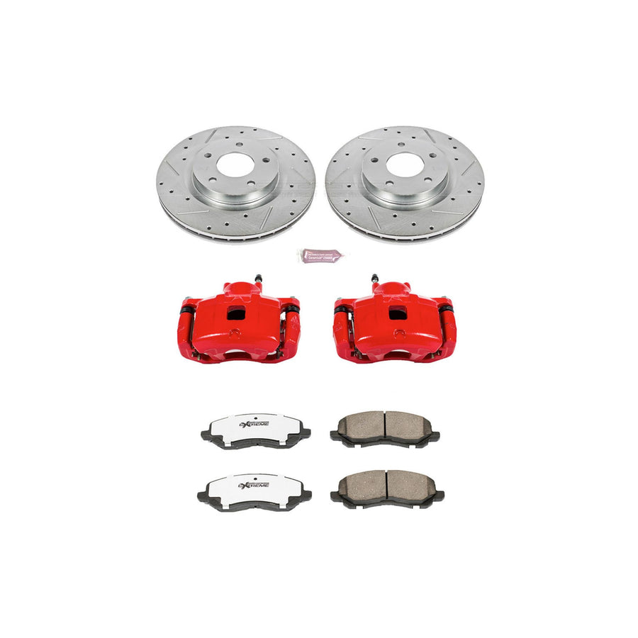 Power Stop KC3032-26 Z26 Street Warrior Front Brake Kit Chrysler Dodge Jeep For Chrysler 200, Chrysler Sebring, Dodge Avenger, Dodge Caliber, Jeep Compass, Jeep Patriot [Model Specific]