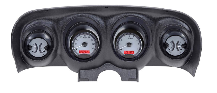 1969 Ford Mustang Restoration Performance VHX System, Silver Face - Red Display