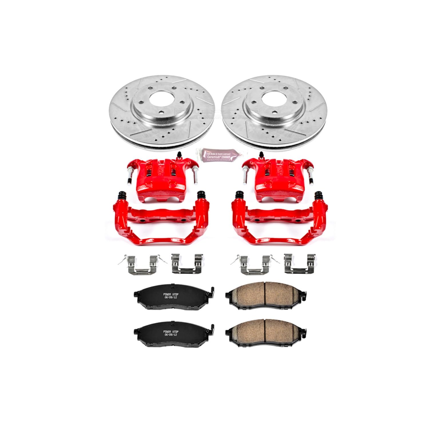 Power Stop 1-Click Performance Brake Kit with Caliper For INFINITI M45 2003-2004, INFINITI Q45 2002-2006 [Model Specific]