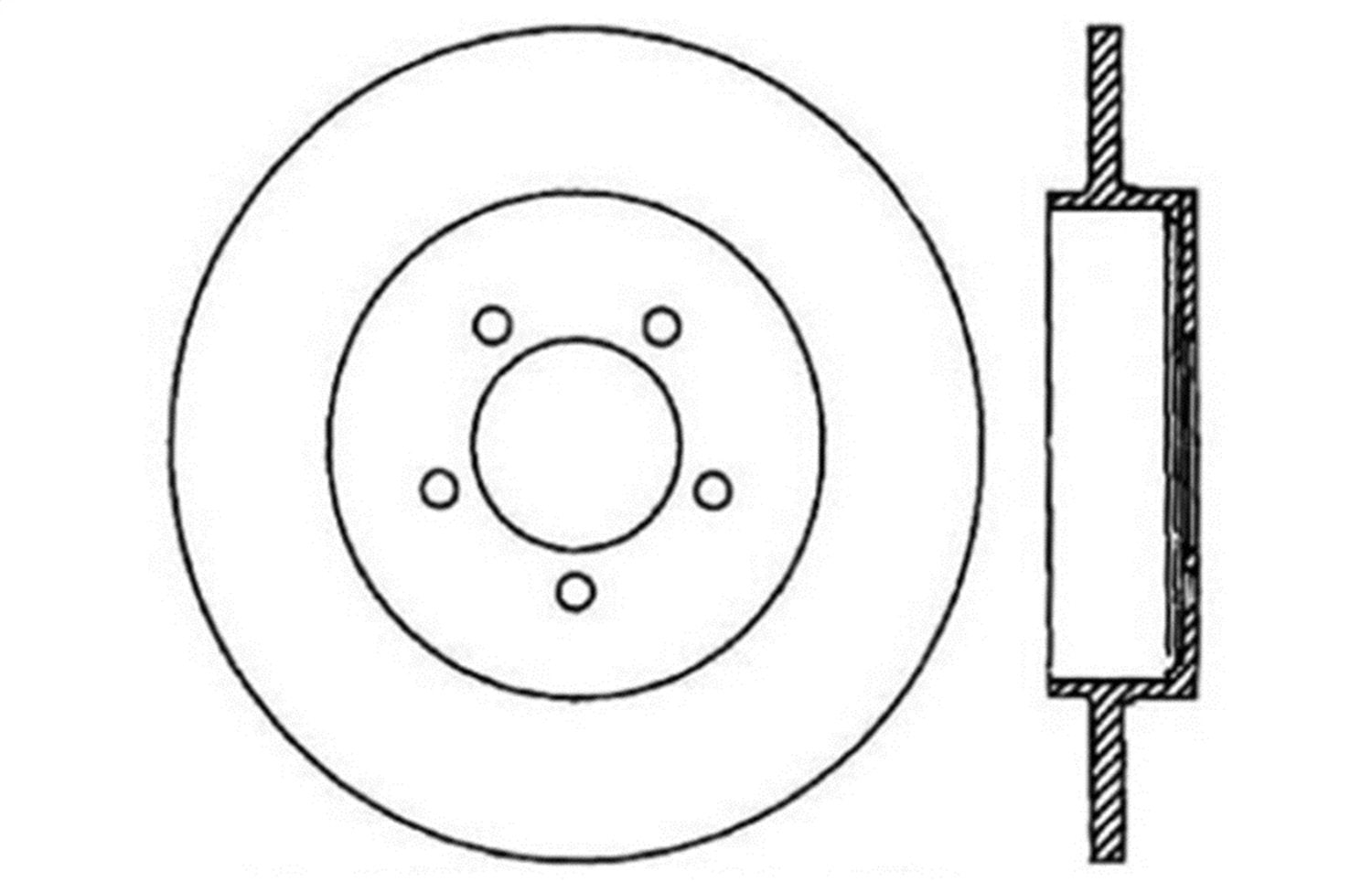 Sport Drilled/Slotted Brake Rotor StopTech 127.65094L (Rear Left), 1 Pack