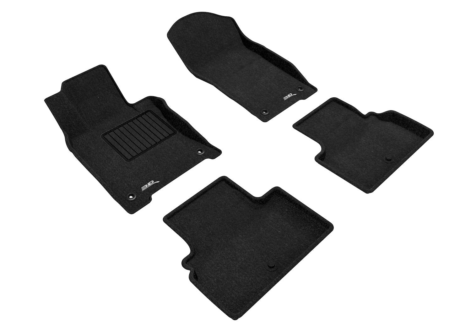 3D MAXpider Elegant Custom Fit Floor Mat (Black) for 2014-2017 Infiniti Q50-1ST Row 2ND Row