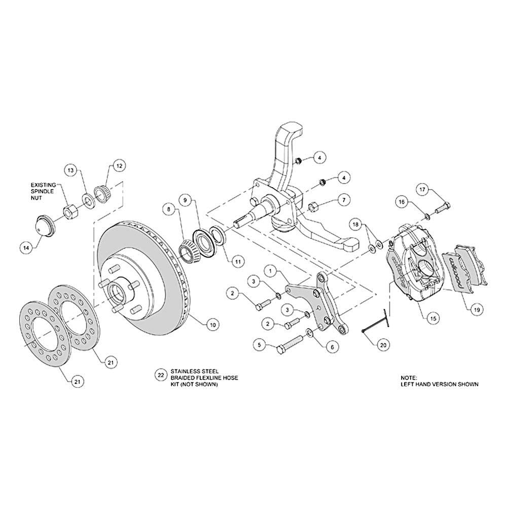Front Brake Kit Wilwood Ford 54-56 FDL