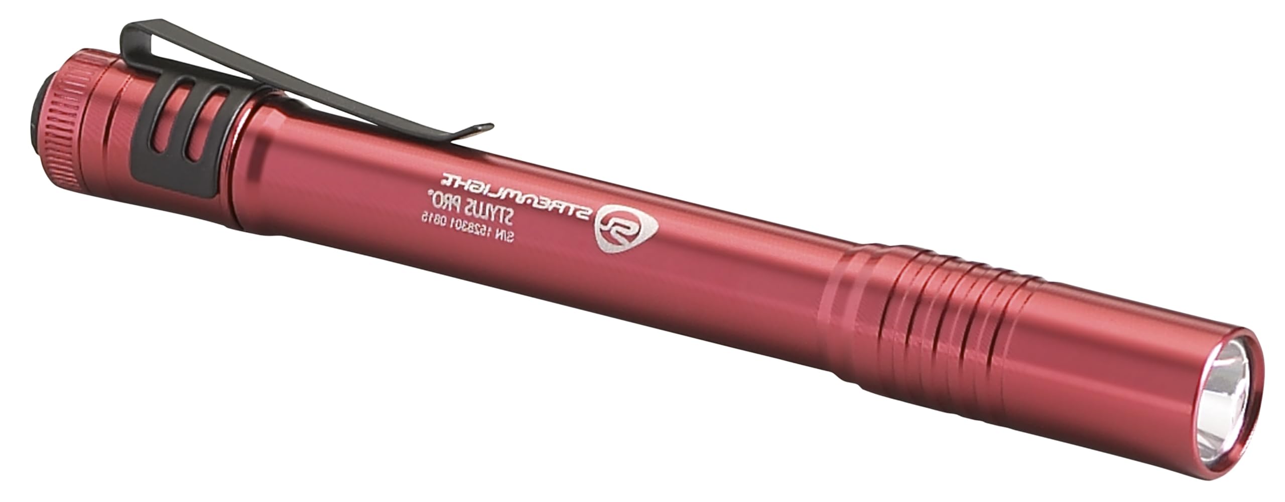 Streamlight Stylus Pro 100-Lumen White LED Pen Light for Everyday Use, Inspectors, and Law Enforcement with 2 AAA Alkaline Batteries, Red