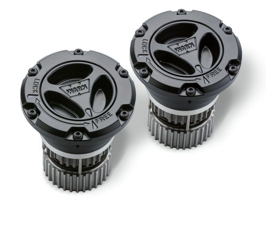 95060 WARN Premium Manual Locking Hub with Stainless Steel Dial, Dual Seals and 35 Splines, Black, 1 Pair