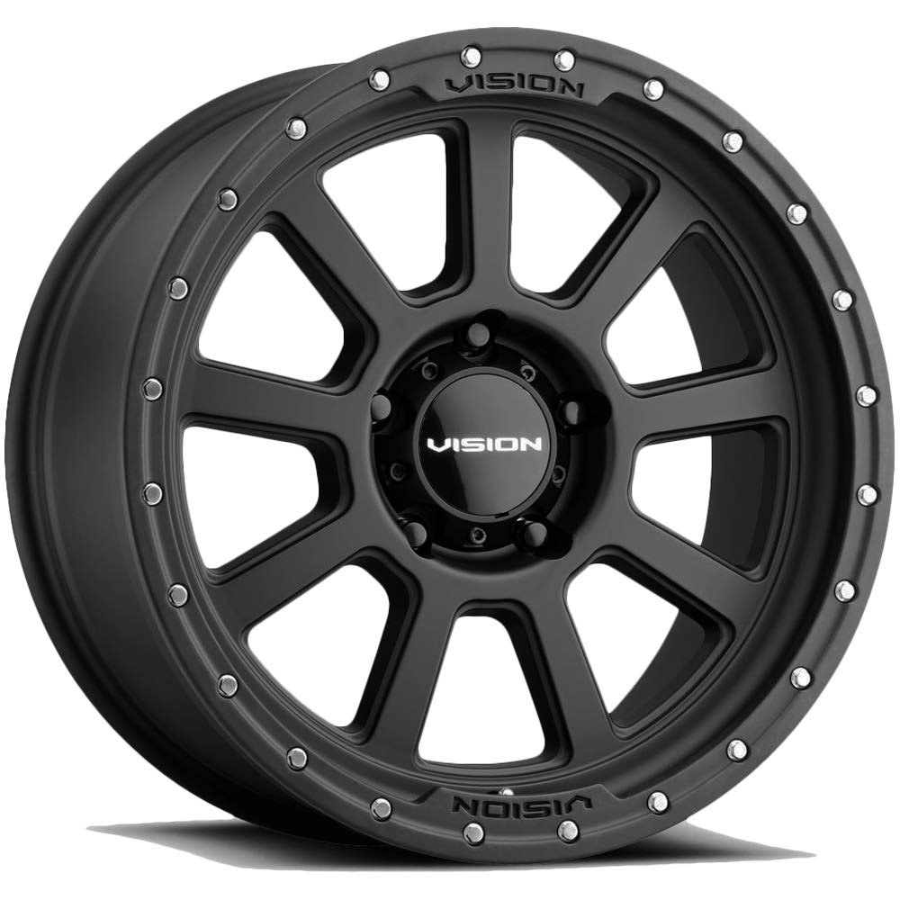 350 OJOS Vision Custom Wheel - 18x9, -12 Offset, 5x127 Bolt Pattern, 78.1mm Hub - Satin Black Rim