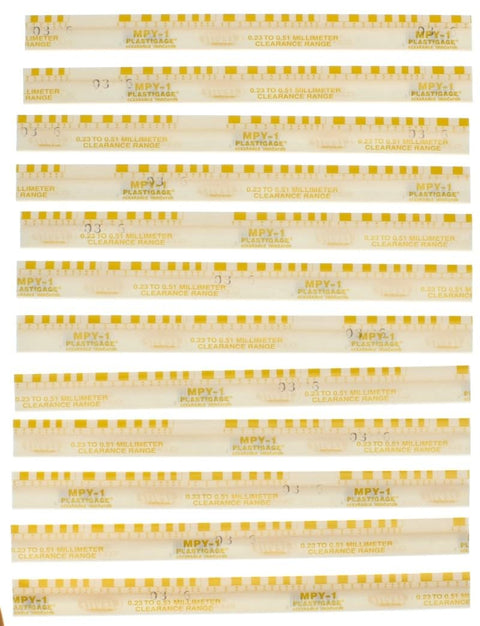 Yellow Clevite Plastigage - 12 Pack