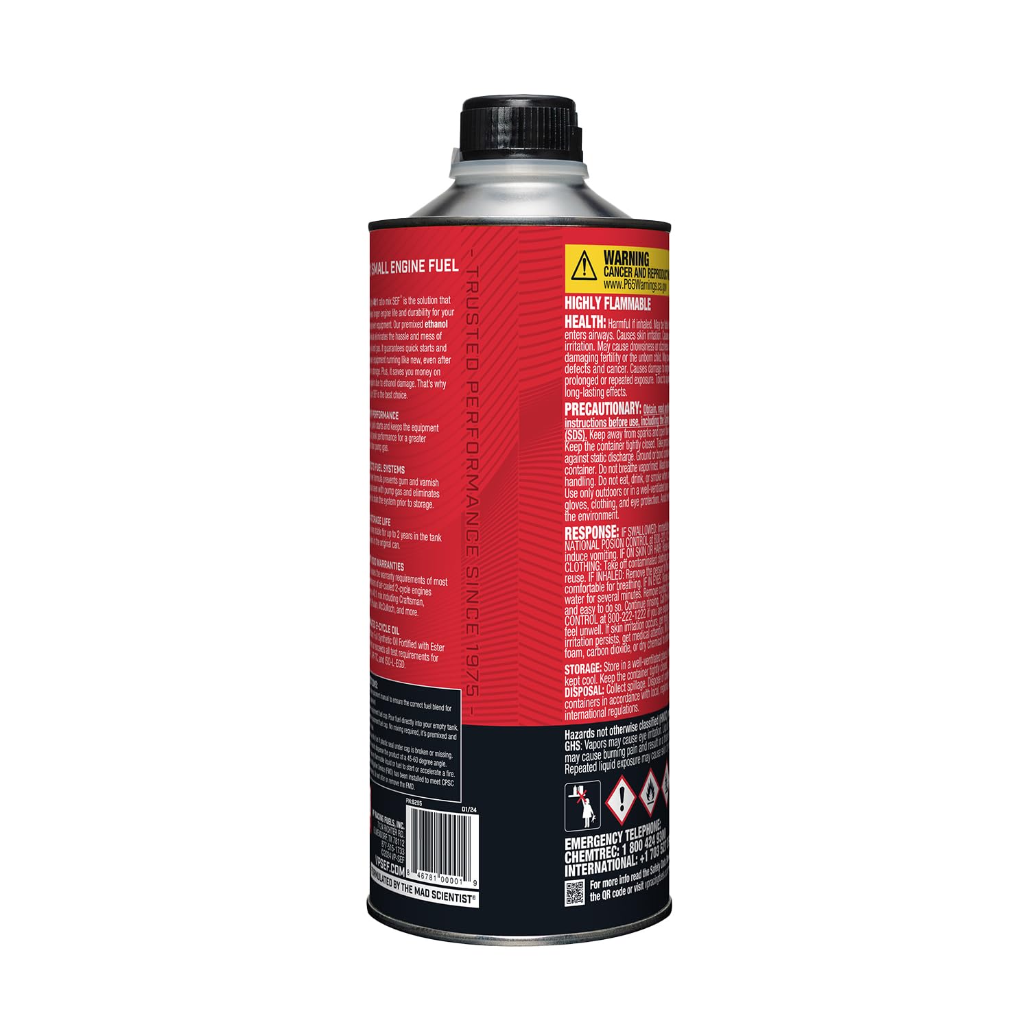 Ready to Use VP Racing Fuels 6295, 40:1 Premixed 2-Cycle Small Engine Fuel (SEF) - Quart