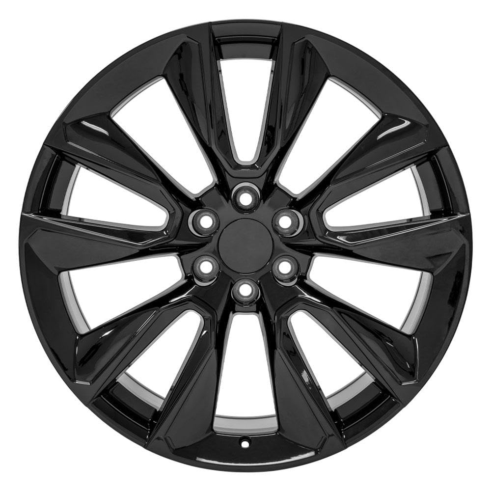 24 Inch OE Wheels CV32 Rim Fits Silverado 1500 Style 6x139.7 24x10 Gloss Black - Hollander 5916 (1)