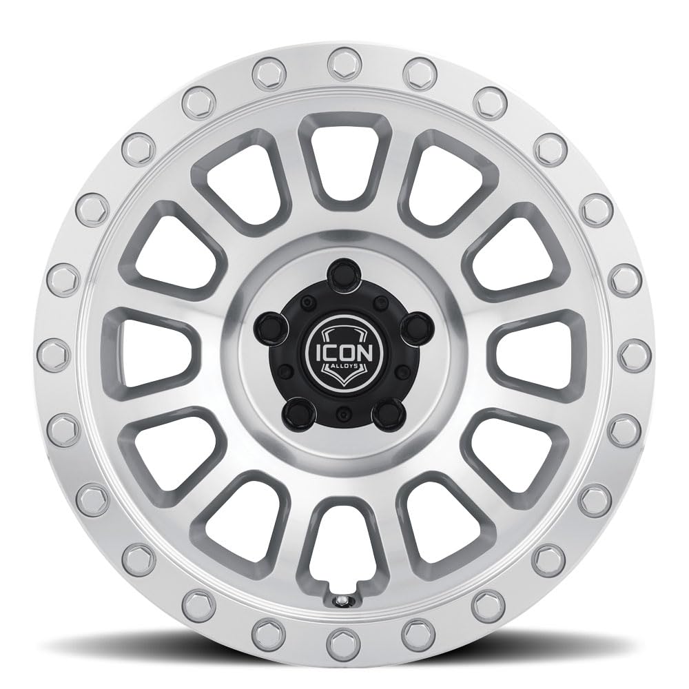 Hulse ICON Alloys, Silver Machined, 17 x 8.5, 5 X 4.5, 0mm Offset, 4.75" BS