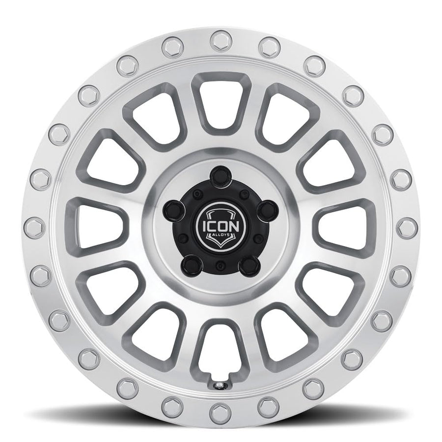 Hulse ICON Alloys, Silver Machined, 17 x 8.5, 5 X 4.5, 0mm Offset, 4.75" BS