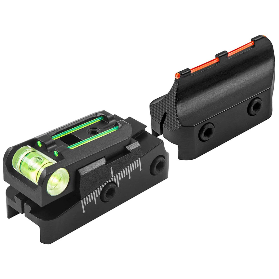 TruPoint Xtreme TRUGLO Universal Shotgun Sights with Luminescent Alignment Level and Elevation Ramp for Ribbed Shotgun