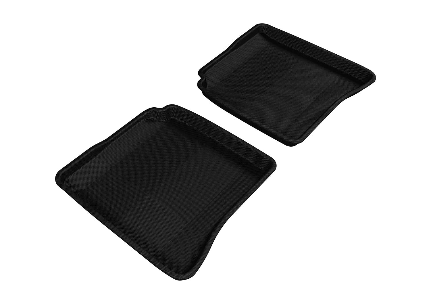 3D MAXpider Custom Fit Second Row All-Weather Floor Mat for Select Mercedes-Benz S-Class Models - Kagu Rubber (Black)