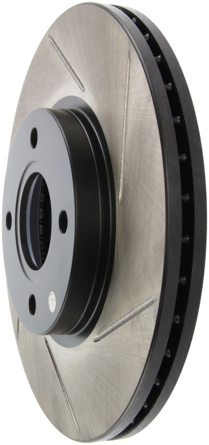 Front Left StopTech 126.61110SL Automotive Replacement Sport Slotted Disc Brake Rotor Fits Select 2014-2019 Ford Fiesta