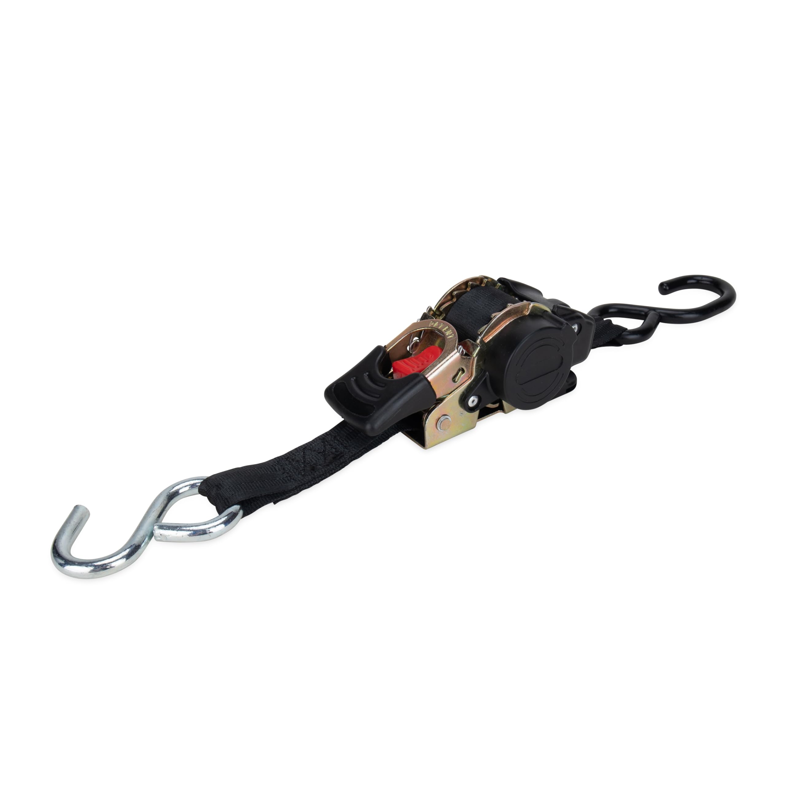 Retractable Camco Transom Tie Down Straps, 6-Foot, 1,500 lb Break Strength, 500 lb Safe Working Load, 2-Pack (50033)