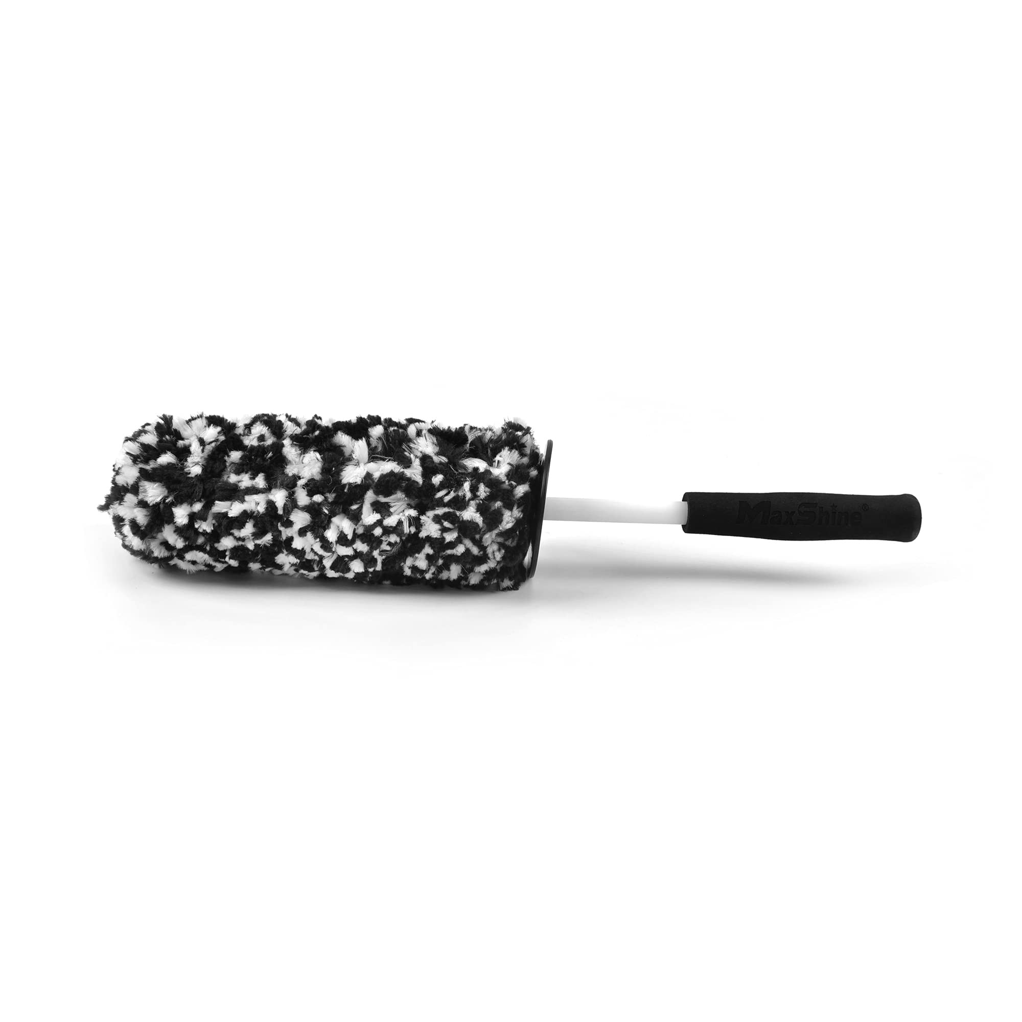 Maxshine 3-Piece Universal Microfiber Wheel Brush Kit (Black) | 14”, 18” & 20” Sizes | Ultra-Soft Lint-Free Heads with Anti-Static | Versatile Car Wheel & Rim Cleaning Brushes for Auto Detailing