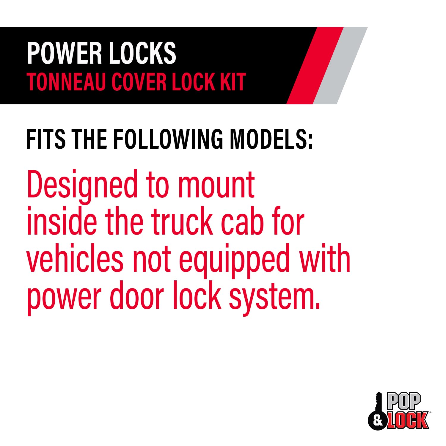 Pop & Lock Remote Keyless Entry Lock Kit PL9772 for Truck Cap and Tonneau Cover