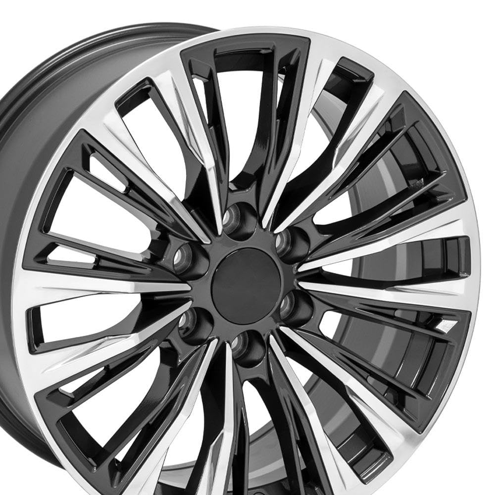 20 Inch OE Wheels CA93 Rim Fits Escalade-V Series Style 6x139.7 20x9 Gloss Gunmetal with Polished Face - Hollander 4869 (1)