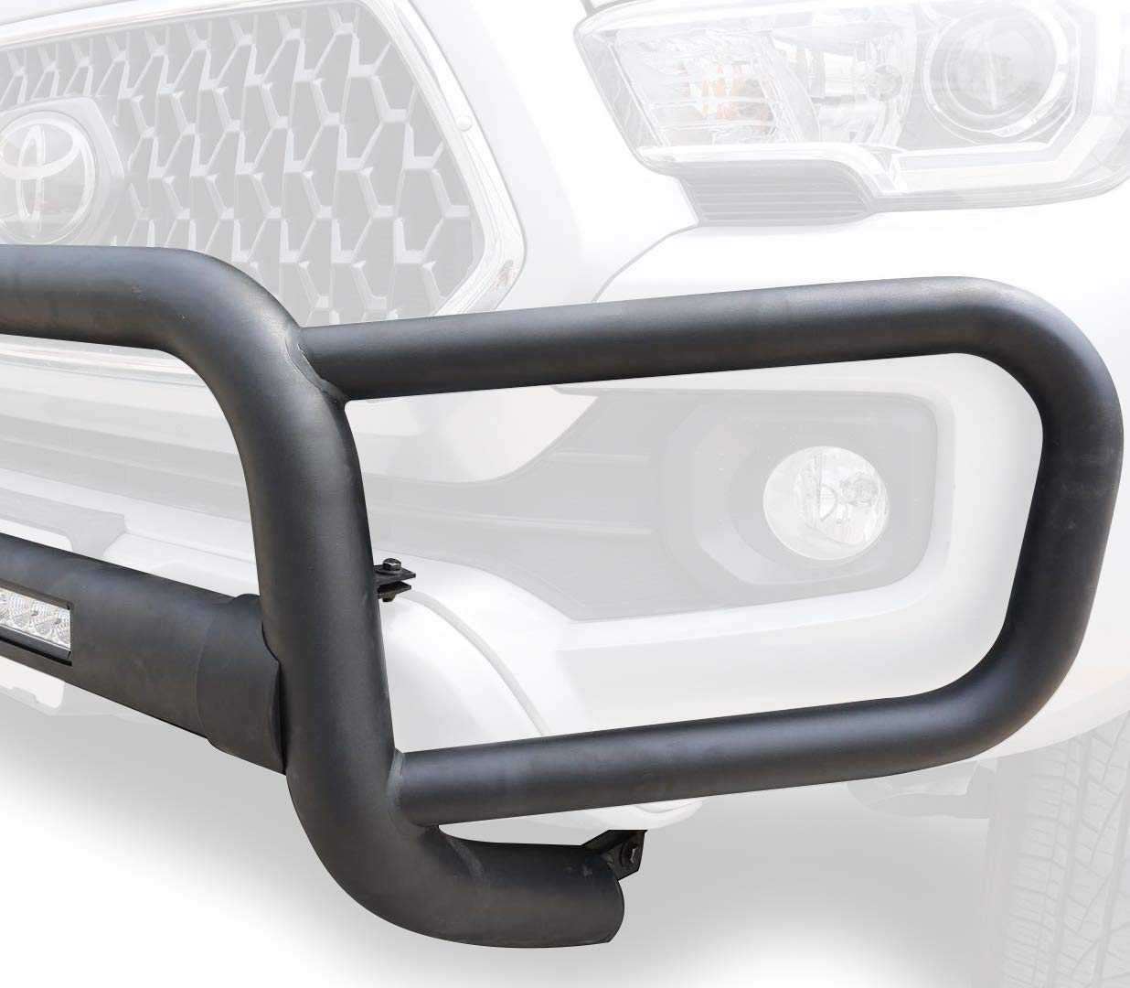 Modular Black Horse Beacon Front Runner Bumper Guard with 20” LED Lights Textured Black Compatible with 2015-2022 Chevrolet Colorado (Excl. ZR2 Models)-BFRG15