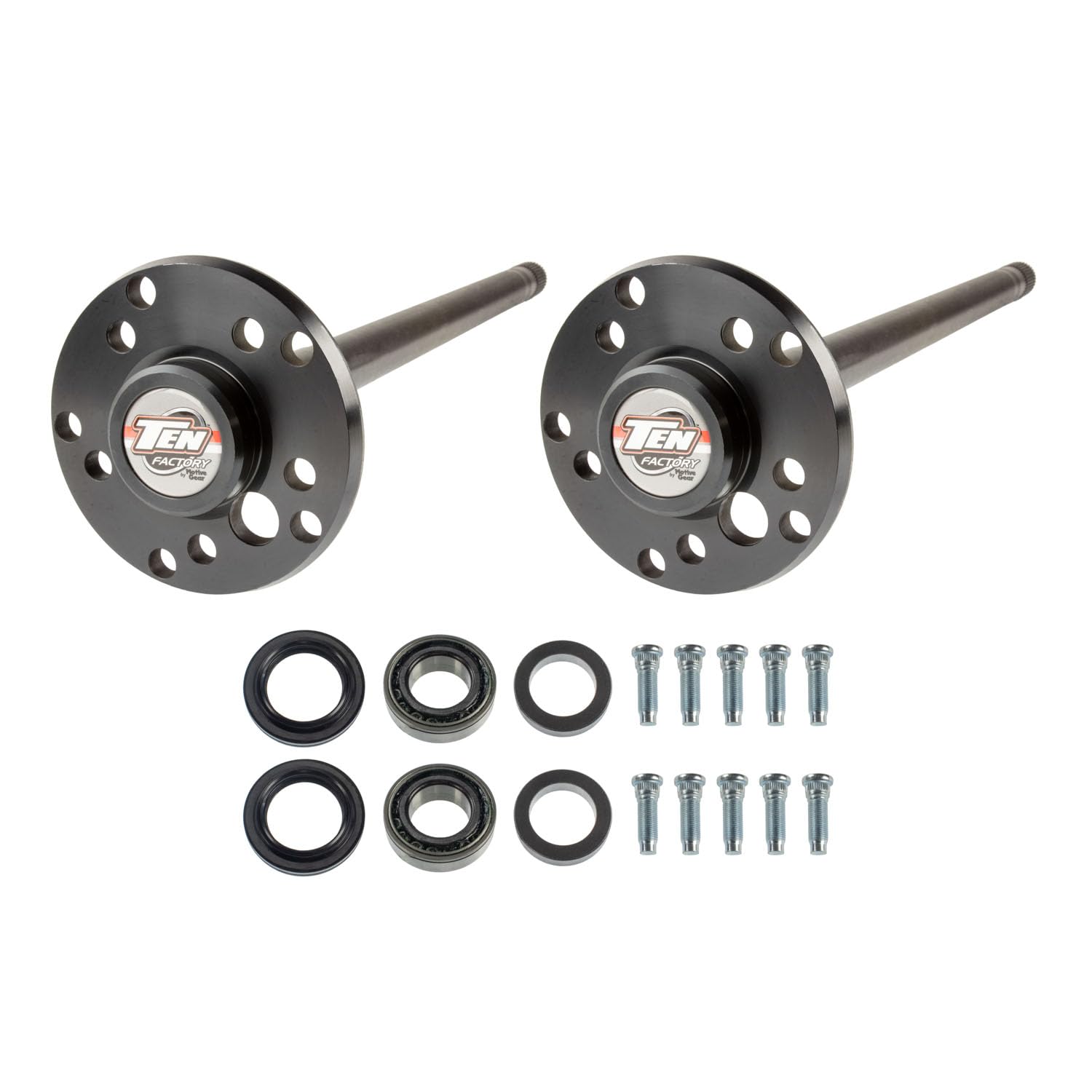 TEN Factory Bolt Pattern MG22137 Spline Drive Axle Shaft Assembly for Dana 44 Standard Lef/Right 35 Spline 29.75"/29.25" Length 5 x 4.5 & 5 x 5.5 Lug Pattern Fits Jeep Wrangler TJ/YJ – 4140 Chromoly