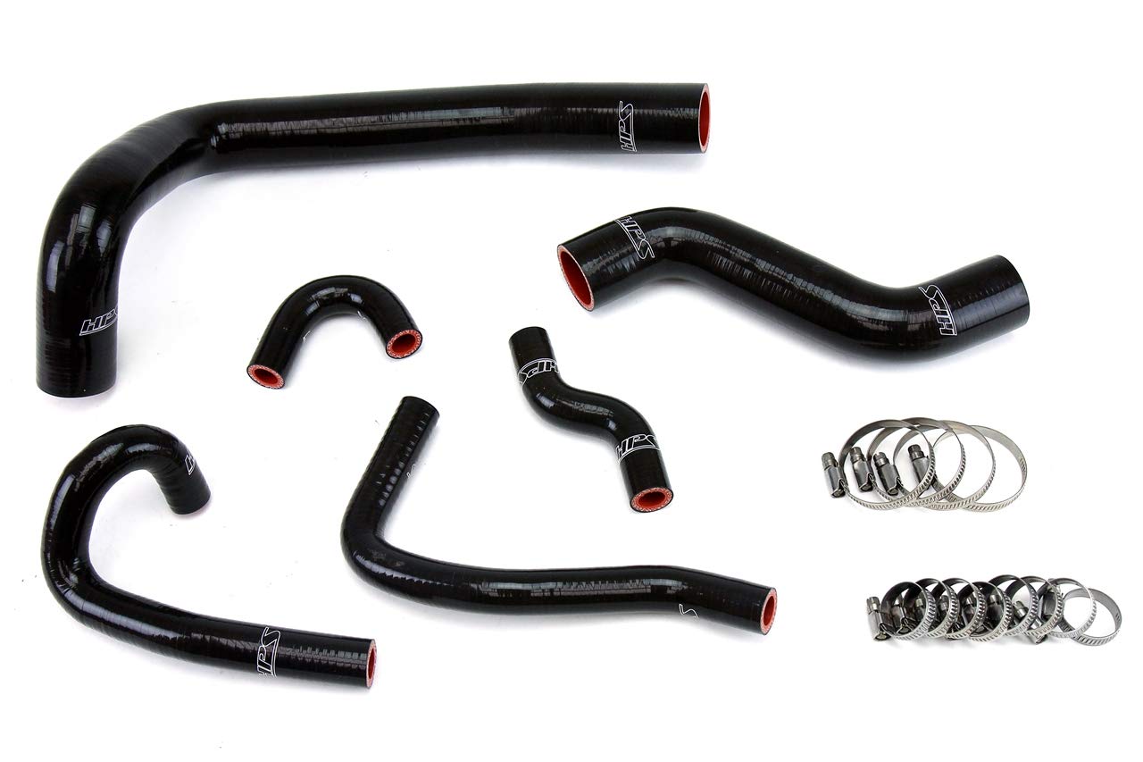 Black HPS 57-1491-BLK Silicone Radiator Coolant/Heater Hose Kit