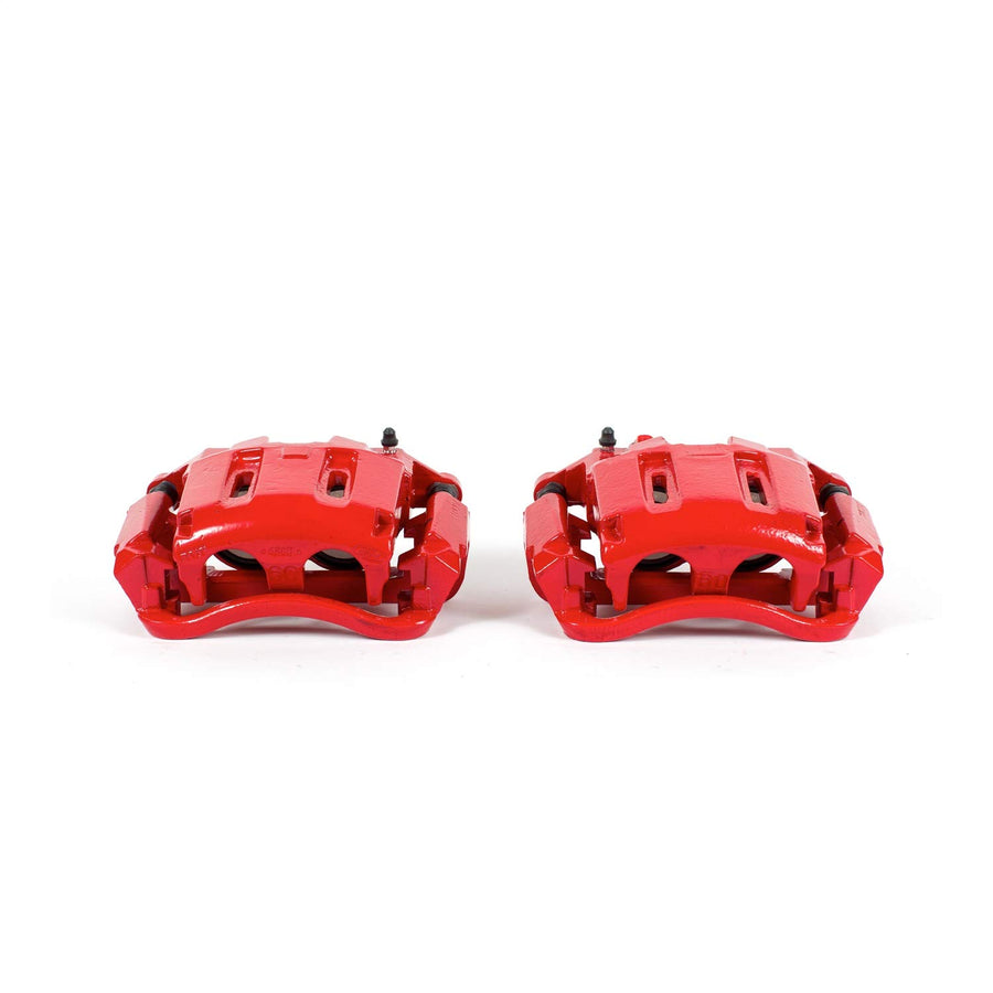 Power Stop S4996 Front Pair of High-Temp Red Powder Coated Calipers For Ford F-350 Super Duty 2005-2012, Ford F-450 Super Duty 2011-2012 [Model Specific]