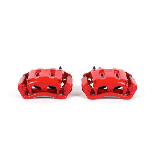 Power Stop S4996 Front Pair of High-Temp Red Powder Coated Calipers For Ford F-350 Super Duty 2005-2012, Ford F-450 Super Duty 2011-2012 [Model Specific]